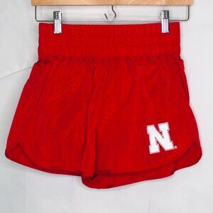 NEW University of Nebraska Cornhuskers Running Shorts Womens XS Red Lined X11